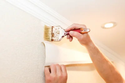 Pose de papier peint à Savoyeux — revêtements muraux et toiles de verre